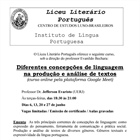 Diferentes concepções de linguagem na produção e análise de textos