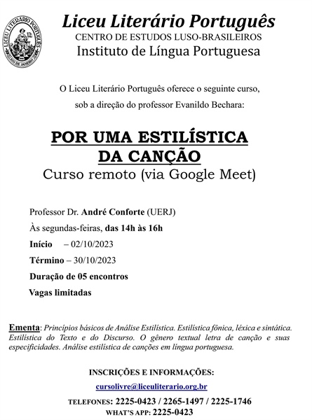 POR UMA ESTILÍSTICA  DA CANÇÃO